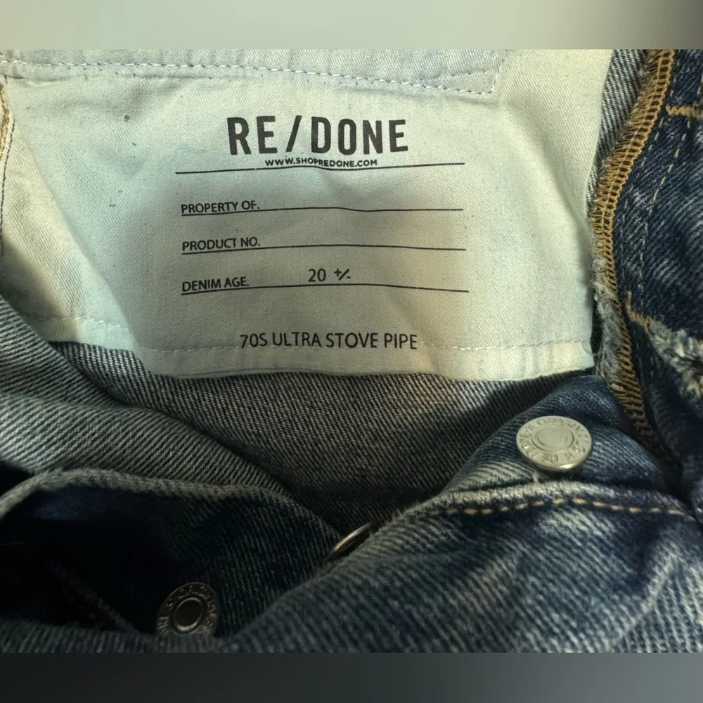 Re/done 70s Ultra High-rise Stove Pipe Jeans